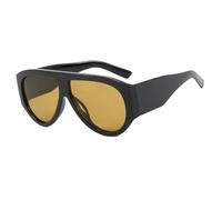 DENUVI Big Cat Eye Women's Sunglasses Oversized For Driving outdoor sports running and traveling,Black Brown