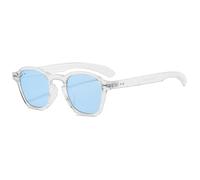 DENUVI Candy colors Sunglasses UV400 for Men Women Round UV400 outdoor sports and cycling,Trans Blue