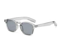 DENUVI Punk Round UV400 Shades Rivet for Women Men outdoor sports and cycling,Trans Grey