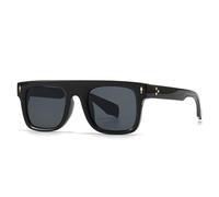 DENUVI Rivets Men Sunglasses Punk Gradient UV400 Women For Outdoor Sports Running And Riding,Black gray