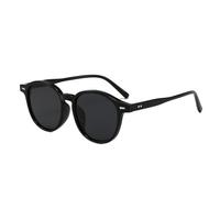 DENUVI Round Rivets Punk Sunglasses Women UV400 Clear Ocean Lens Men For Outdoor Sports Running And Riding,Black grey