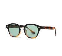 DENUVI Small Frame Punk Round Rivet Sunglasses UV400 Women Men For Outdoor Sports Running And Riding,Cyan