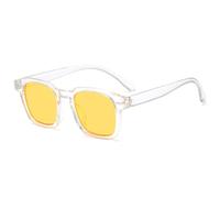 DENUVI Small Frame Rivet Candy Colors Sunglasses UV400 For Outdoor Sports Running And Riding,Trans Yellow