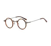 DENUVI Small Frame Round Sunglasses UV400 Men Women Punk Gradient Clear Lens For Outdoor Sports Running And Riding,Leopard Clear