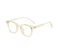 DENUVI Women Round Glasses Men Driving Rivet Punk UV400 for outdoor sports running and traveling,YellowTrans