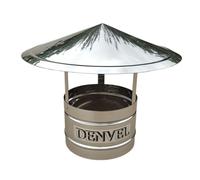 Denvel® - 5.5" / 140 mm Stainless Steel Chimney Cowl - Rain Cap Cover for Flue Pipe, Chimneys and Ventilation Pipes