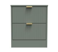 Denver 2 Drawer Bedside (Ready Assembled) Ready Assembled 2 U Pale Green Small