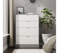 Denver 4 Drawer Deep Chest (Ready Assembled) Ready Assembled 2 U Mid Grey Medium