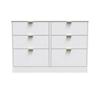 Denver 6 Drawer Bed Box (Ready Assembled) Ready Assembled 2 U White Large