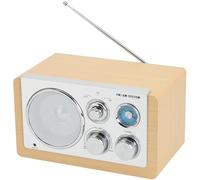 Denver AM/FM Radio with Aux Input in Light Wood