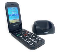 Denver 2G BAS-24200M Big Button Elderly Senior Easy To Use Unlocked Mobile Phone - Easy Answer, Dual Sim, Clamshell with 2.4” Colour Screen, Bluetooth, SOS, Torch & Camera