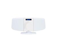 Denver Bluetooth DAB+ CD Player HiFi with Motorised CD Door - Stereo Speakers, Wall Mountable, Mains Powered, LED Display, Remote Control, FM, USB, AU Denver White One Size
