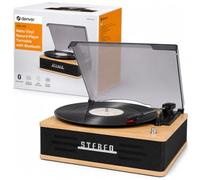 Denver Bluetooth Record Player with Speakers, 3-Speed Vinyl Turntable