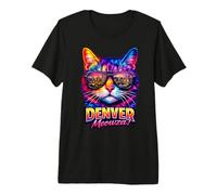 Denver Cat | Trendy Cool Colorful Kitten Sunglasses Lover Premium T-Shirt