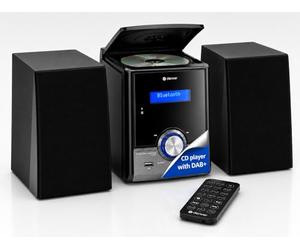 Denver CD Player for Home Mini Hifi System - DAB Radio with CD Player, Hi Fi music System with Bluetooth Stereo System, USB & Remote - MDA-285