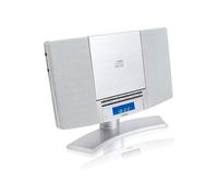 Denver CD Player For Home HiFi System - CD Player With Speakers & Radio - Mains Power, Vertical, Clock Radio, Remote Control, Wall Mounted CD Player or Desktop Stand - MC-5220