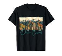 Denver Colorado Brush Stroke Skyline Pride T-Shirt