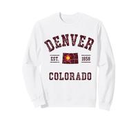 Denver Colorado Est. 1858 Flag Travel Sweatshirt