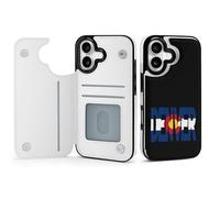 Denver Colorado Flag Phone Case Compatible with iPhone 17/17 Air/17 Pro/17 Pro Max Flip Protective Cover with Card Holder