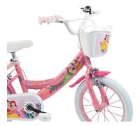Denver Disney Princess 14 inch Kids Bicycle with Stabilisers - Size: 14" - Multi - Wilko