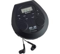 Denver DMP-395Black Portable CD Player with Speakers - 40s Anti-Shock, MP3/Audio Book Support, CD-R/CD-RW, Batteries not included or Mains Power
