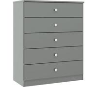 Denver 5 Drawer Chest Seconique Grey One Size