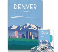 Denver Jigsaw Puzzles for Teenagers 1000 Jigsaws,Stress Reliever Difficult Challenge Deal As Gifts for The Whole Family 38x26cm