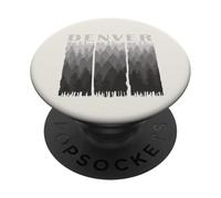 Denver lettering capital USA Colorado Forest trees landscape PopSockets Adhesive PopGrip