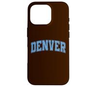Denver Light Blue Vintage Style Retro Text Case for iPhone 16 Pro
