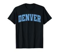 Denver Light Blue Vintage Style Retro Text T-Shirt