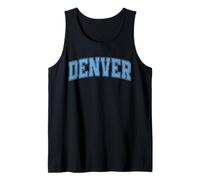 Denver Light Blue Vintage Style Retro Text Tank Top