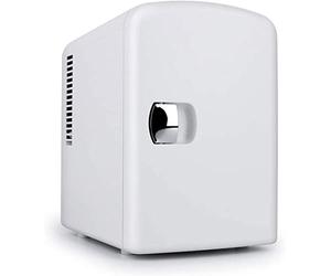 Denver MFR-400 Small Mini Fridge With UV Light Disinfection - 4 Litre / 6 can - Perfect for Skincare, Cosmetics, Food or Drink - Bedroom, Car or Games Room - Cools & Warms - Mains or Portable - White