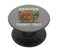 Denver Mile High Thanksgiving Day Turkey Trot Cute Runners PopSockets Adhesive PopGrip