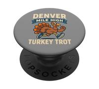 Denver Mile High Thanksgiving Day Turkey Trot Cute Runners PopSockets Adhesive PopGrip