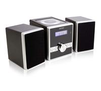 Denver Mini HiFi System CD Player For Home With Speakers - CD Micro System Mains Operated with FM Radio, Clock Radio Alarm, Snooze & Sleep, AUX IN,