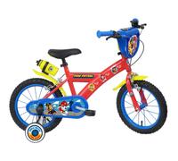 Paw Patrol 14 Inch Kids Bike with Stabilisers for Ages 4-6 Years - Steel Frame, Inflatable Tyres, Dual Caliper Brakes and Water Bottle