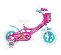 Paw Patrol Skye & Everest Girls First Bike, 10 Inch Wheels, with Training Wheels, Front Basket, Pink, for Ages 2 to 4 Years