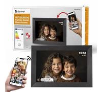 Denver PFF-1012B Digital Wi-Fi Picture Frame - 10 Inch HD IPS Touch Screen, Integrated FRAMEO Software, Easy Smartphone Connection, Multimedia Display, Black