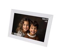 Denver PFF-1012W Digital Wi-Fi Picture Frame - 10 Inch HD IPS Touch Screen, Integrated FRAMEO Software, Easy Smartphone Connection, Multimedia Display, White