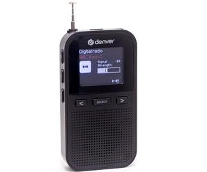 Denver Pocket DAB Radio Portable Radio- DAB Plus Digital Radios with Rechargeable FM Radio,Speaker & Headphone Jack - Mini Small Radios for Portable Personal Battery Powered Use