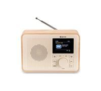Denver Portable DAB+ Digital Radio with Bluetooth Made Using BioPlastics in Light Brown Denver Light Brown