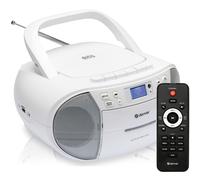 Denver Portable DAB Radio CD Tape Cassette Player Boombox, Record to Cassette, FM, USB MP3, AUX In, Remote Control, Mains or Battery Powered, TDC-280
