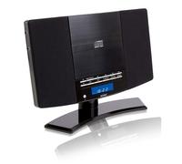 Denver Radio CD Player With Speakers, Wall Mounted or Desktop Stand Small Mains Operated Alarm Clock Radio Boombox Home Audio CD Player with Remote C