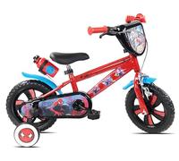 Denver Spider-Man 12" Kids Bicycle, Red, Blue and Black, with Training Wheels, Drinks Bottle, Marvel Theme, For Ages 3-5 Years Approx