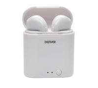 Denver ‘TWE-36' True Wireless Bluetooth Earbud Headphones Up to 3 hours Talk in White Denver White
