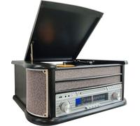 Denver Vintage Retro Bluetooth CD Cassette Record Player FM & USB HiFi System in Black Denver Black
