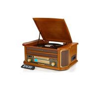 Denver Vintage Retro Bluetooth CD Cassette Record Player FM & USB HiFi System in Brown Denver Brown