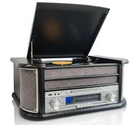 Denver Vintage Retro CD Cassette Record Player FM & USB HiFi System in Black Denver Black