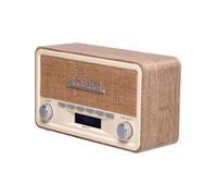 Denver Vintage Style Stereo DAB+ & FM Radio - Wood Cabinet, Bluetooth, Clock Radio Alarm in Beige Denver Beige