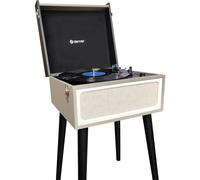 Denver Retro Vinyl Record Player with Stereo Speakers & Bluetooth - 3 Speed, Record & Convert to MP3, FM Radio, AUX IN & LINE OUT - VPR-250